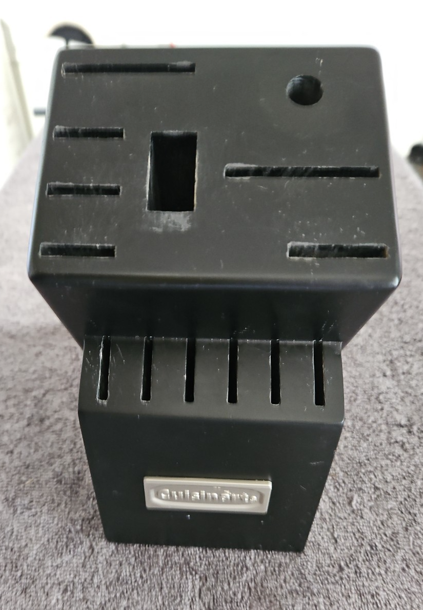 Cuisinart 12 Slot Hard Wood Black Knife Storage Block, Matte Finish