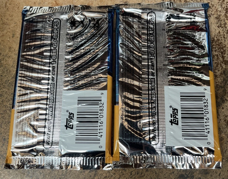 Two 2001 Topps Finest Baseball Factory Sealed HOBBY Packs ALBERT PUJOLS AUTO RC? - Image 2 of 2