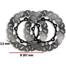 Malossi Whoop Disc Brake Disc Ø 267mm, Thickness 3.5mm, 2 Pieces, 1233X