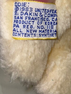 ODIE Vintage 1983 Dakin Plush Stuffed Animal 7