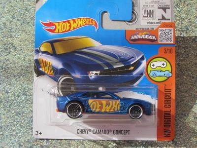 Hot Wheels 2016 HW Digital Circuit Chevy Camaro Concept Die-Cast Car - Black, 1:64 Scale, 23/250