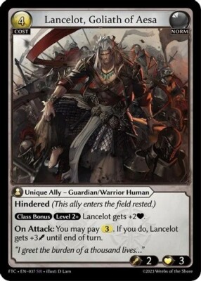 Lancelot, Goliath of Aesa EN-037 SR Grand Archive TCG FTC