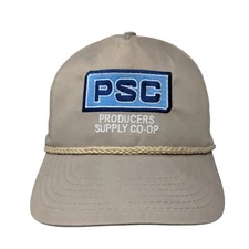 PSC Producers Supply Co-Op Slideback Rope Hat Tan OSFA Adjustable