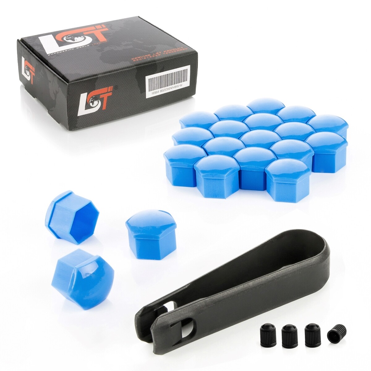 20x Shrouds Wheel Screw Caps Blue Gloss 0 21/32in for BMW 1er 4er 5er 6er 7er