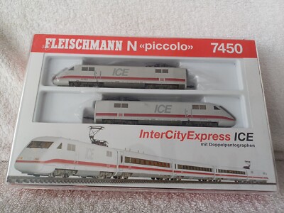 Fleischmann Spur N 7450 DB ICE Elektrolok & Lotsenwagen DCC DIGITAL bestückt 003