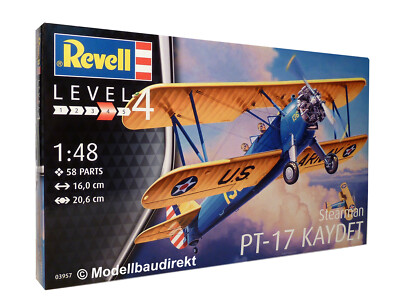 Stearman PT-17 Kaydet Doppeldecker 1:48 Bausatz Revell Nr. 03957 NEU & OVP