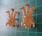 WW1 British Colonial Indian 14th Feroezpore Sikhs Collar Badges BB-145