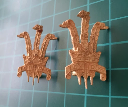 WW1 British Colonial Indian 14th Feroezpore Sikhs Collar Badges BB-145