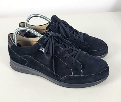 Finn Comfort Womens PRATO Black Nubuck Leather Comfort Sneakers UK 7 /US 9.5
