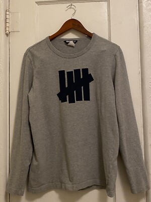 Undefeated Men's Crewneck Gray Big Logo USA Made Size M Streetwear