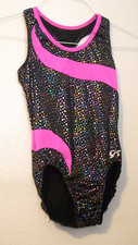 GK leotard AS Adult Small Pink with Dots