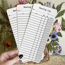 2024 Reading List Bookmark, 12Pcs Library Book Club Card Bookmark Tracker, Readi