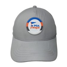 PGA Jr. League Kids Strapback Golf Hat Gray Ages 5-12 Adjustable Breathable Mesh