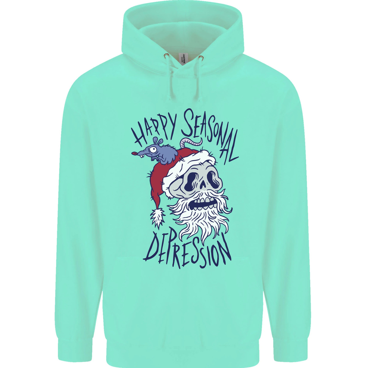 Christmas Bah Humbug Skull Scrouge Mens 80% Cotton Hoodie | eBay