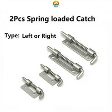 2PCS Spring Loaded Metal Security Barrel Bolt Latch Pin Door Cabinet Gate Hinges