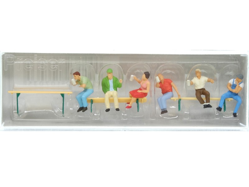 PREISER Fête de la bière HO 1/87 personnages miniatures pour train électrique 10703
