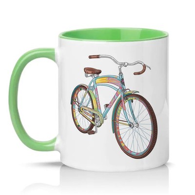 Retro Vintage Fahrrad Unisex 11 Unzen Keramiktasse Radfahren Enthusiasten Kunst Geschenk