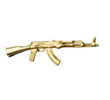 Krawattennadel AK47 – Goldfarben Waffen-Design 53mm – Herren Accessoire