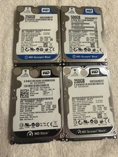 Western Digital 2.5" SATA HDD Lot 250GB 320GB 500GB Scorpio Tested Black Blue