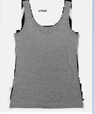FELINA REVERSIBLE TANK TOP 2PACK GRAY XL NWOT