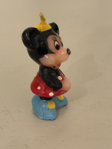 Vintage Minnie Mouse Wax Candle Figure 1980s Pie-Eyed Disney Collectible Unused - Picture 5 of 7