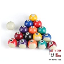 Billiards Ball 1 1/2" Children Pool Ball with Complete 16 Ball Set, one Box