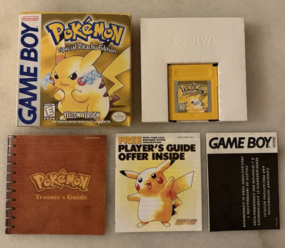 Pokemon Yellow Version CIB Complete DMG-APSE-USA 990817 Stamp Authentic Tested 