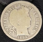 1895 S San Francisco Mint Barber Dime