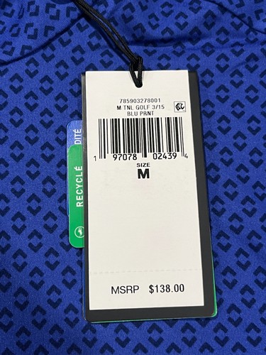 Rlx Ralph Lauren Pullover Men Medium 1/4 Zip Geometric Print Performance Stretch - Imagen 3 de 9