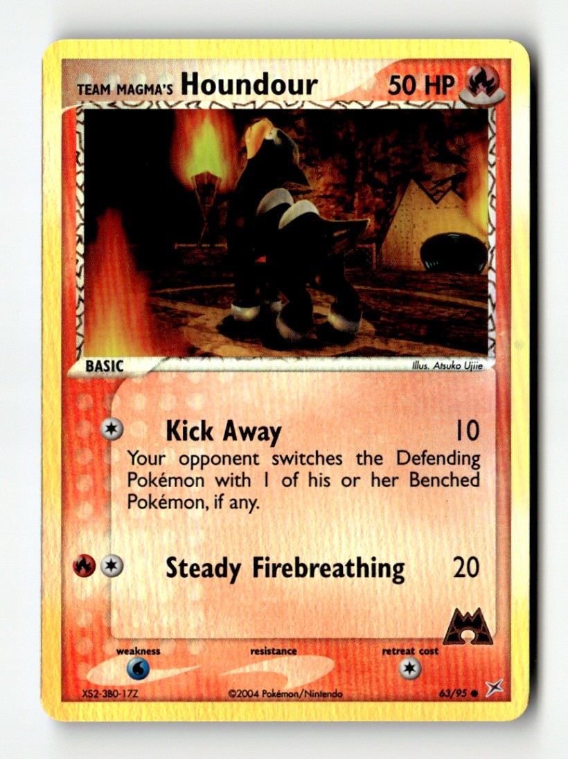 Team Magma's Houndour Common  Team Magma vs Team Aqua 63/95 NM Pokémon TCG