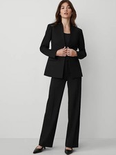 NWT Ann Taylor Size 6 Petite Black Pants Seasonless Stretch Trouser Leg 6P New 