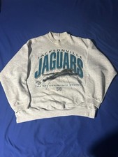 Vintage 90s Jacksonville Jaguars Sweatshirt XL Banned Logo NFL made USA