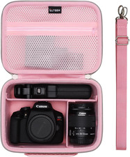 Small Camera Case Bag for Canon EOS Rebel T7/R50//R100 DSLR Camera Pink
