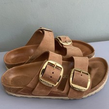 birkenstock Arizona Big Buckle Leather Sandals 38 Cognac