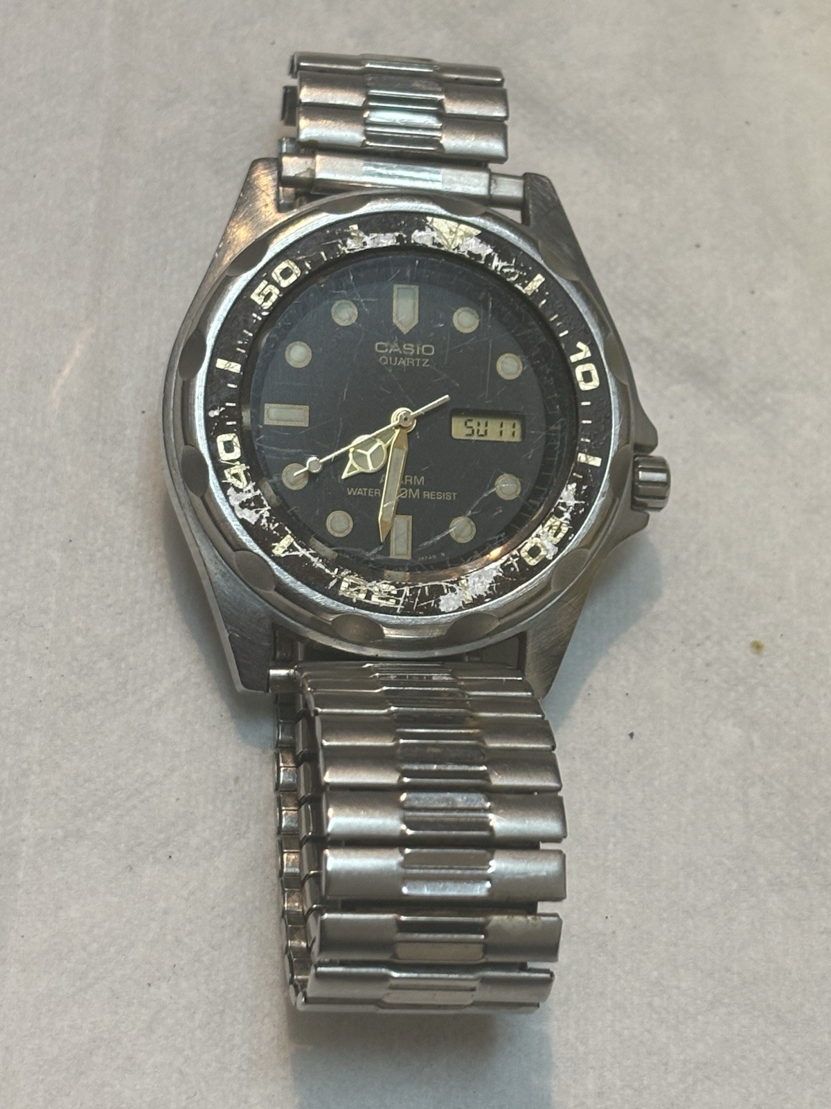 Battery Divers Casio 343 Men's Watch New Ana-Digi MMA-200w 100M Vintage   - vintagewatches.pk