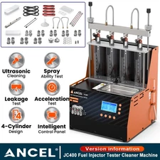 ANCEL JC400 Ultrasonic Wave Fuel Injector Tester GDI Piezo 4 Cylinder Cleaner