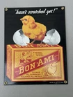 Vintage Bon-Ami Porcelain Enamel Sign “Hasn't Scratched Yet” By Ande Rooney