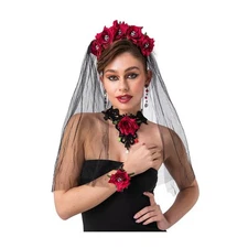 Wicked Costumes - Day of the Dead Accessory Set (4 Piece) - Adult