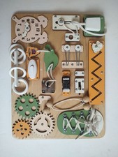 Montessori Tactical Sensoric Toy Busy Board Brain Up Kids toddlers baby babies