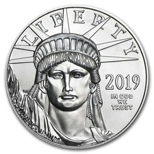 2019 1 oz American Platinum Eagle BU 2574.08 per troy oz