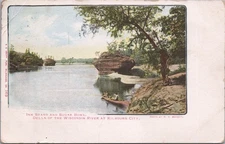 Kilbourn City WIS Ink Stand & Sugar Bowl Dells of the Wisconsin River 1908