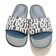 Nike Men's Benassi Just Do It Slide Size 10 Sandal Black Logo