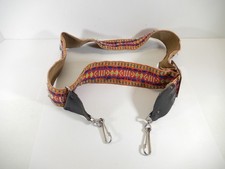 VINTAGE WOVEN CLOTH RETRO HIPPIE STYLE 2" WIDE CAMERA SHOULDER STRAP 3
