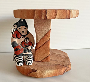 Native American Pueblo Storyteller Doll Figurine 4 Inches Tall