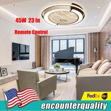 23” Ceiling Fan Lights Chandelier Remote Control LED 3-Color Variable Speed Lamp