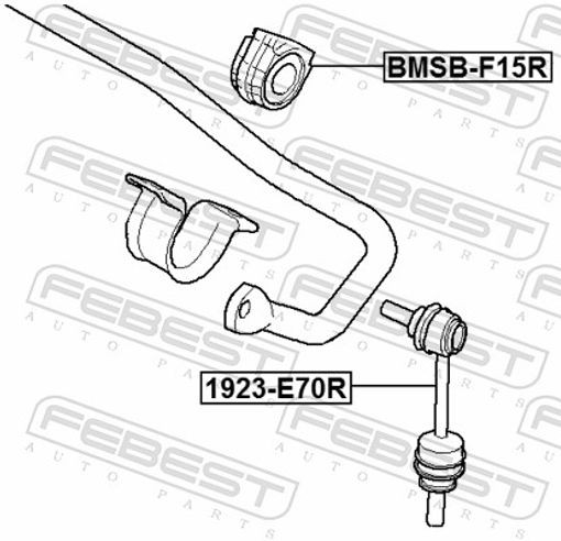 Fits FEBEST BMSB-F15R REAR STABILIZER BAR BUSH