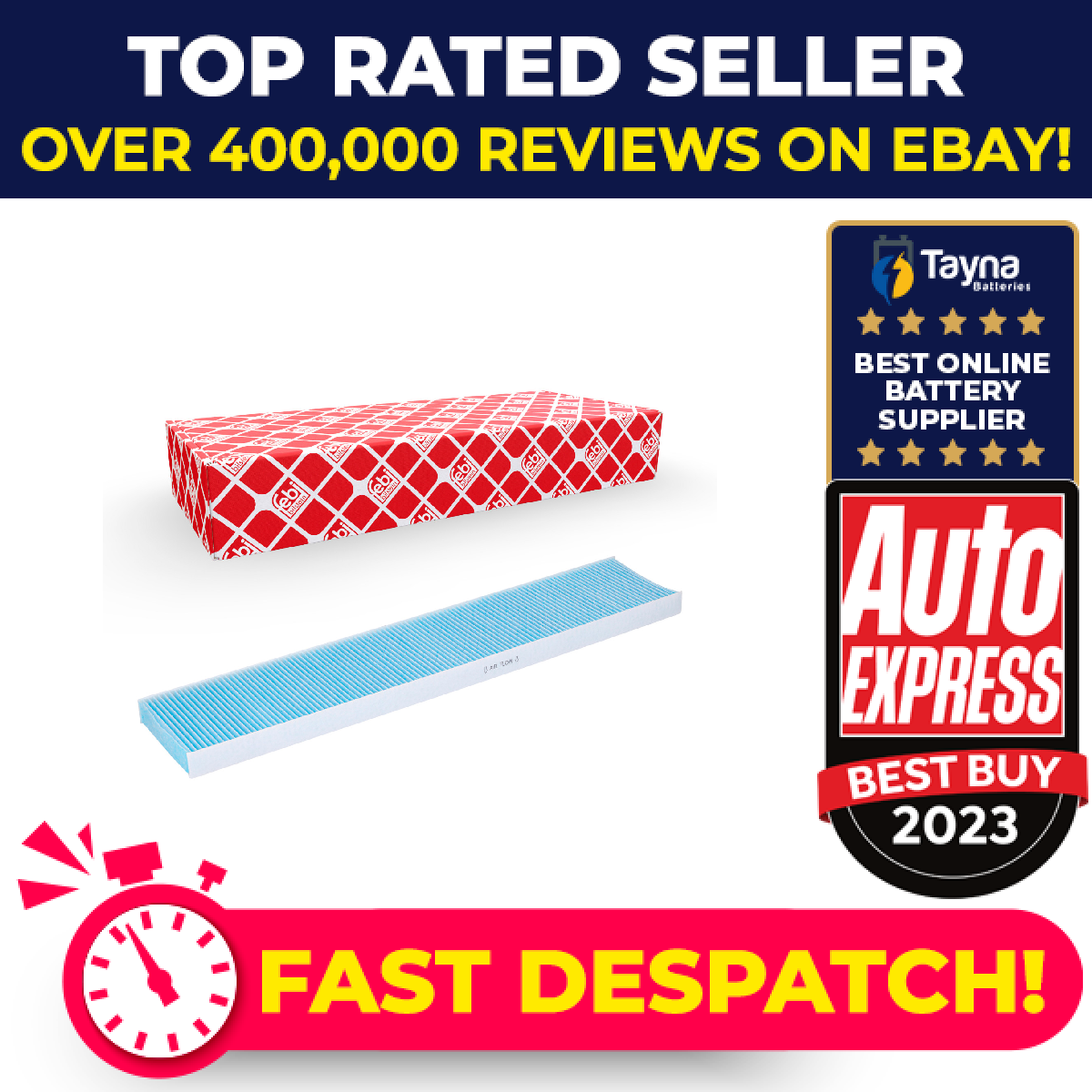 Pollen / Cabin Filter fits VW SHARAN 7M, 7M8, 7M9 2.8 95 to 10 7M0819638A Febi