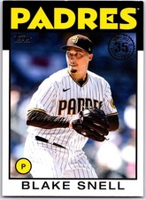 2021 Topps Update #86B-40 Blake Snell 1986 Topps Baseball 35th Anniversary