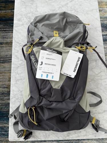 Salomon AEROTREK 20 Hiking Backpack with Suspended Back LC2467100 Grey/MS/Men's - Picture 2 of 9