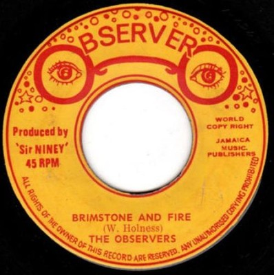 The Observers - Brimstone And Fire (7'') (Very Good Plus (VG+)) - 4183560465